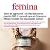 Article Femina Dry Powder Déodorant Peaux Sensibles et Epilées Naturelle marque yodi